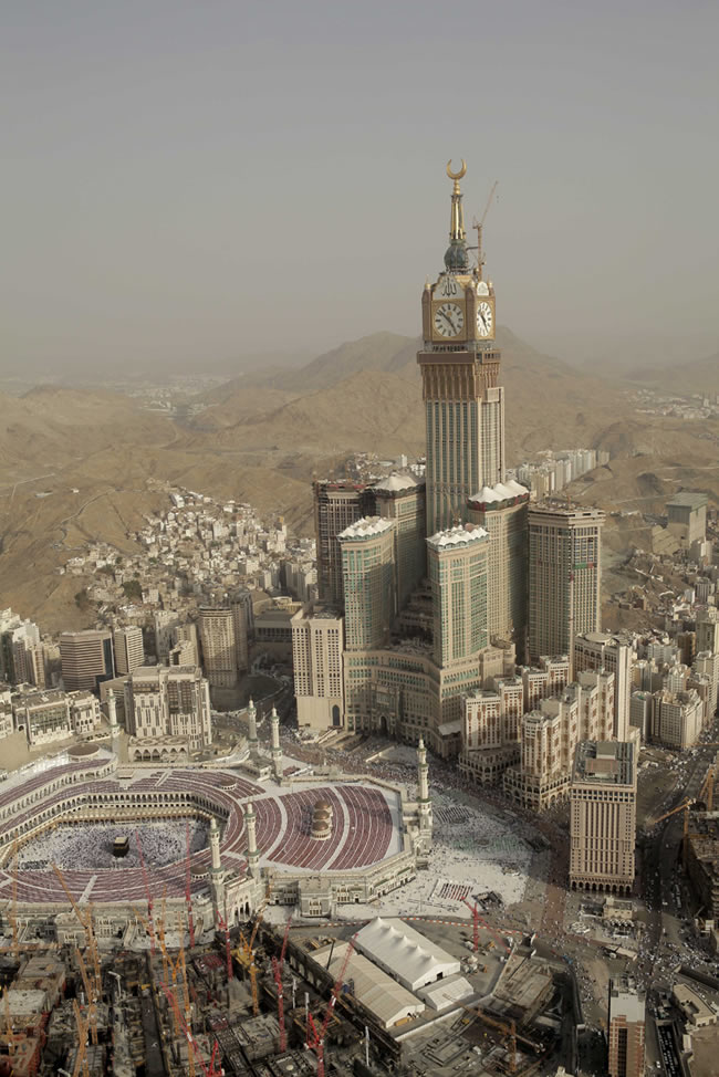 The Mecca Clock Tower in Saudi Arabia